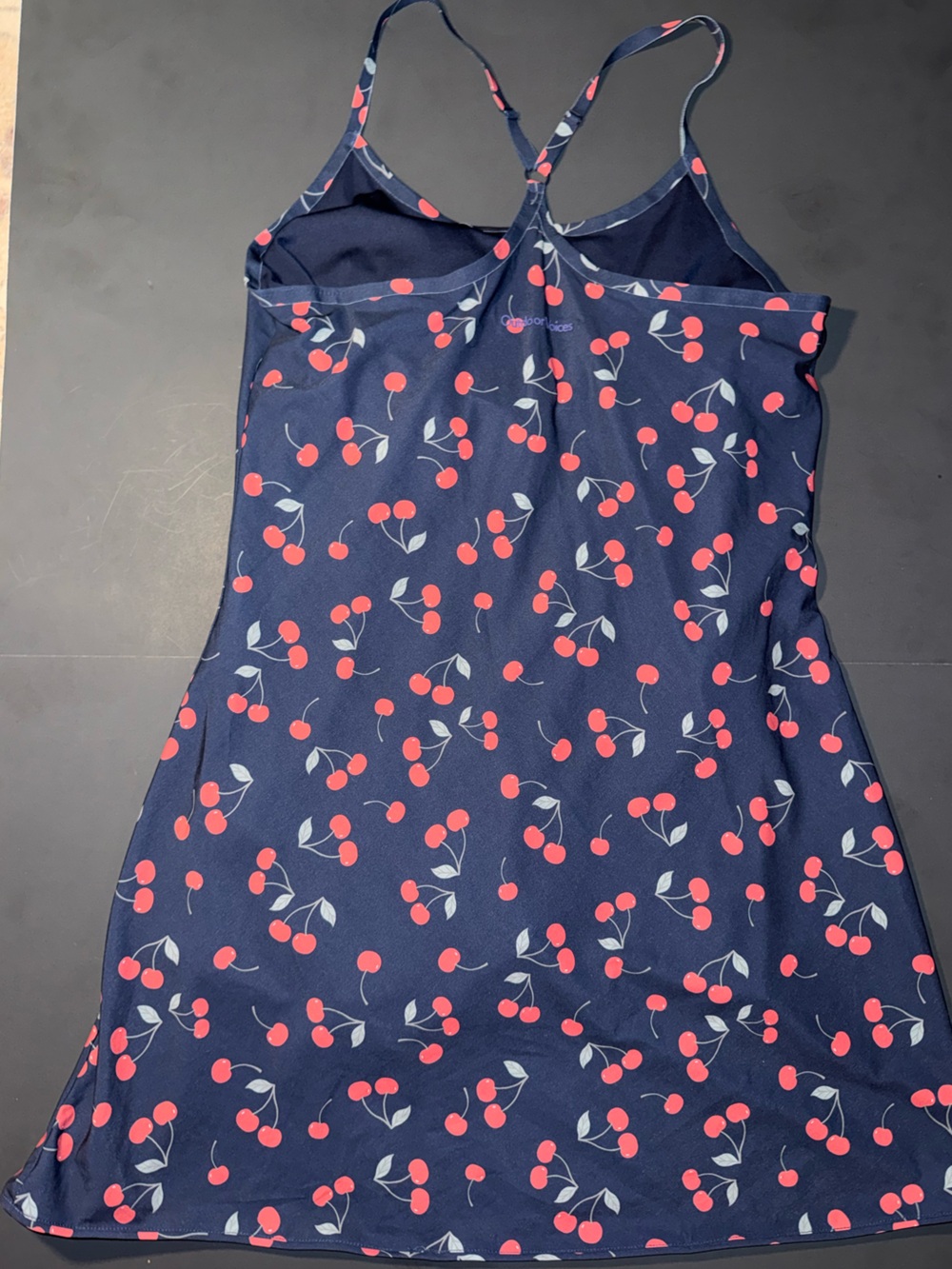 Outdoor Voices Navy Cherry Print Skater Skirt - Picture 3 of 4